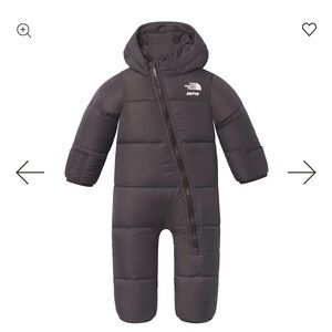 The North Face Kids One Piece Footie - Dark Gray